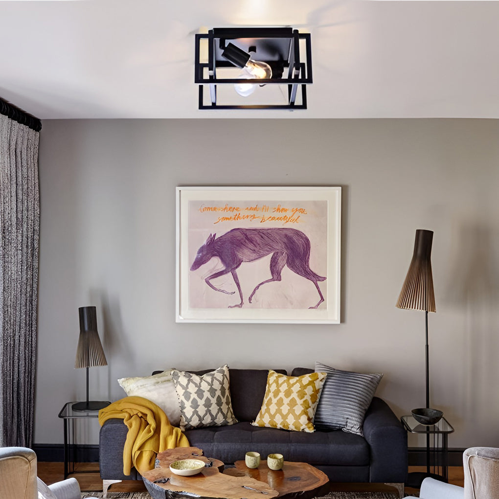 Square Industrial Style Ceiling Light Li002055