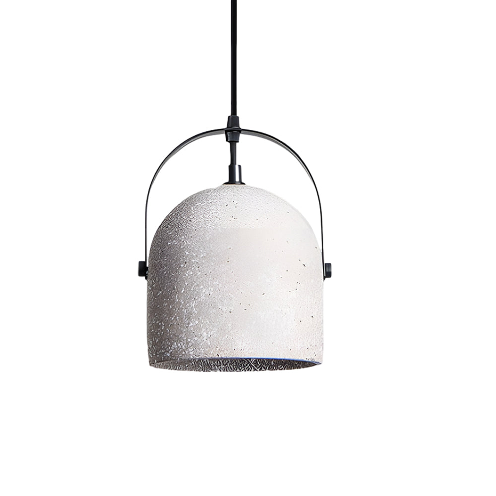 Cement Cylinder Pendant Light 1 Light Concrete Hanging Light In Gray White Black