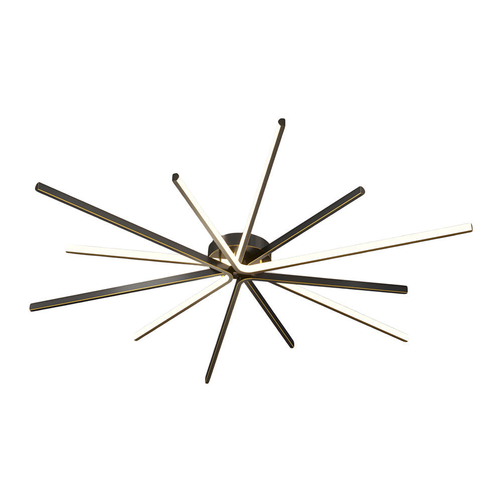 6 Light Led Semi Flush Mount Copper Starbursts Ceiling Light Fireworks Ceiling Lighting Fixture