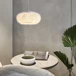 Small Round Drum Crystal Led 3 Step Dimming Luxury Modern Pendant Lights