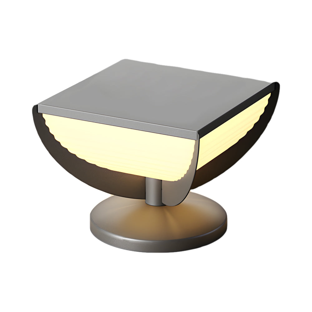 Square Metal Solar Garden Light Led Outdoor Light Post Waterproof Fence Column Head Lamp Pillar Light