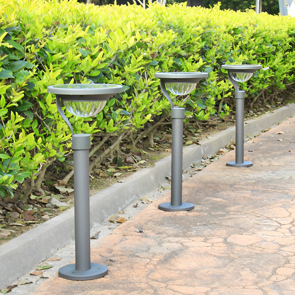 Aurelia Half-Sphere Solar LED Lawn Light in Matte Black