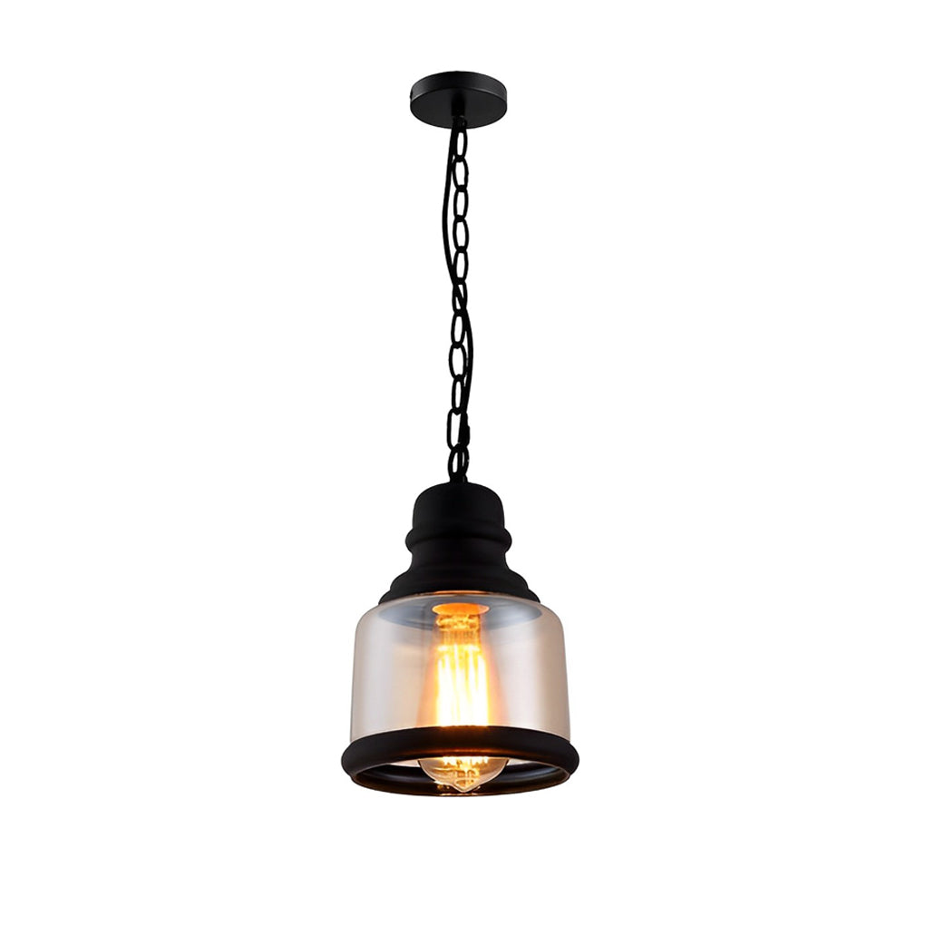 Lantern Shape Amber Pendant Light Ha078232