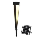 Modern Solar LED Lawn Light in Gray Aluminum for Garden Pathways