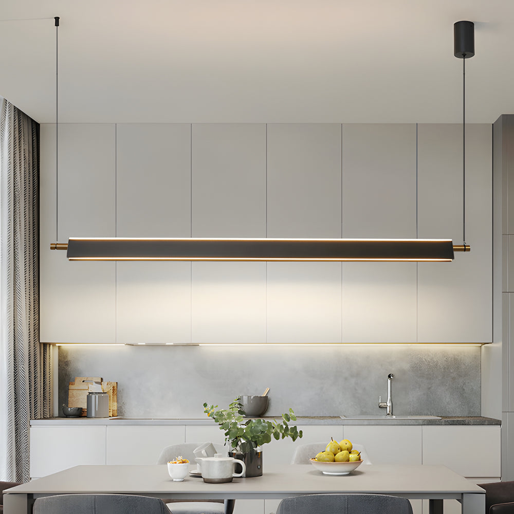 Modern 35 4 47 2 Black Aluminum Linear Kitchen Island Light