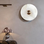 Modern Sipmple Round Alabaster Wall Light