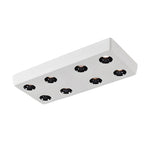 Peg Rectangular 6 8 Light White Led Flush Mount Light