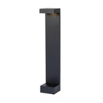 Modern I-Shaped LED Pathway Lights in Black Aluminum