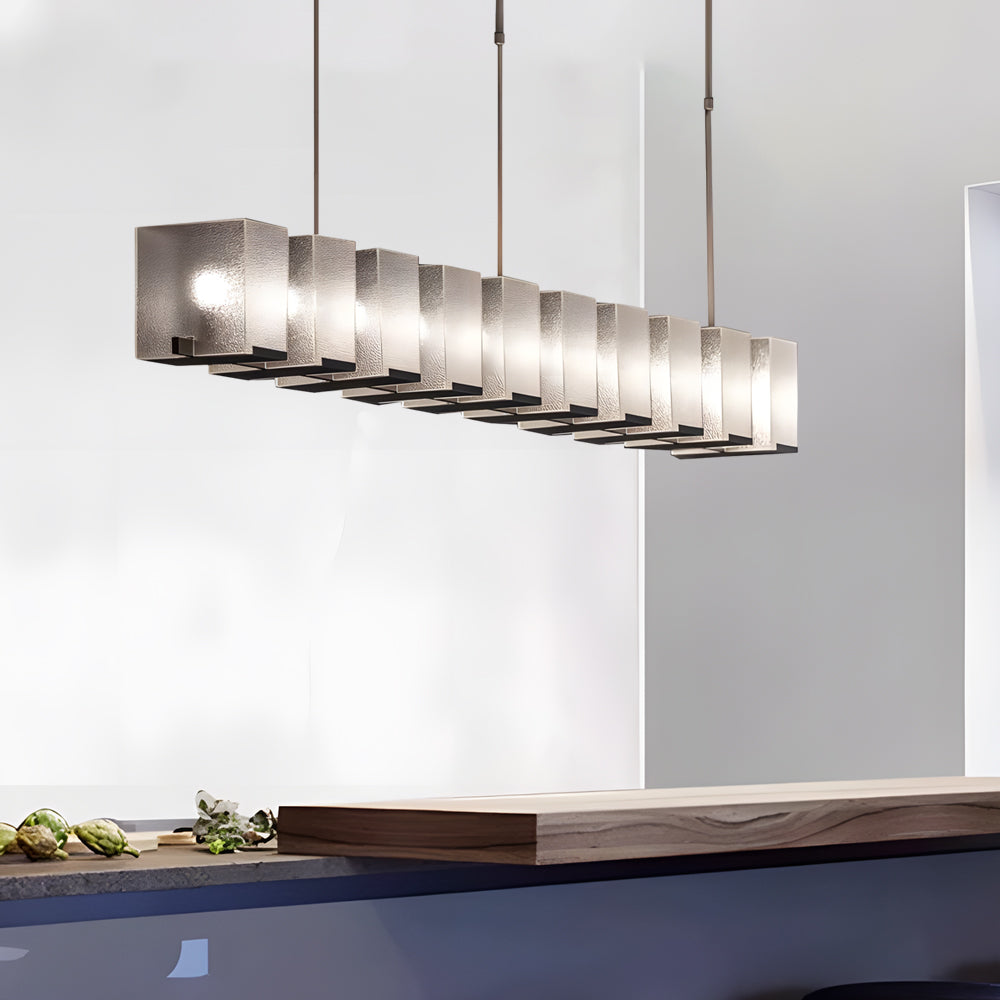 Long Creative Glass Personalized Led Post Modern Dining Room Chandelier