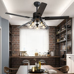 Silent Nordic Flush Mount Ceiling Fan Light With Remote Control