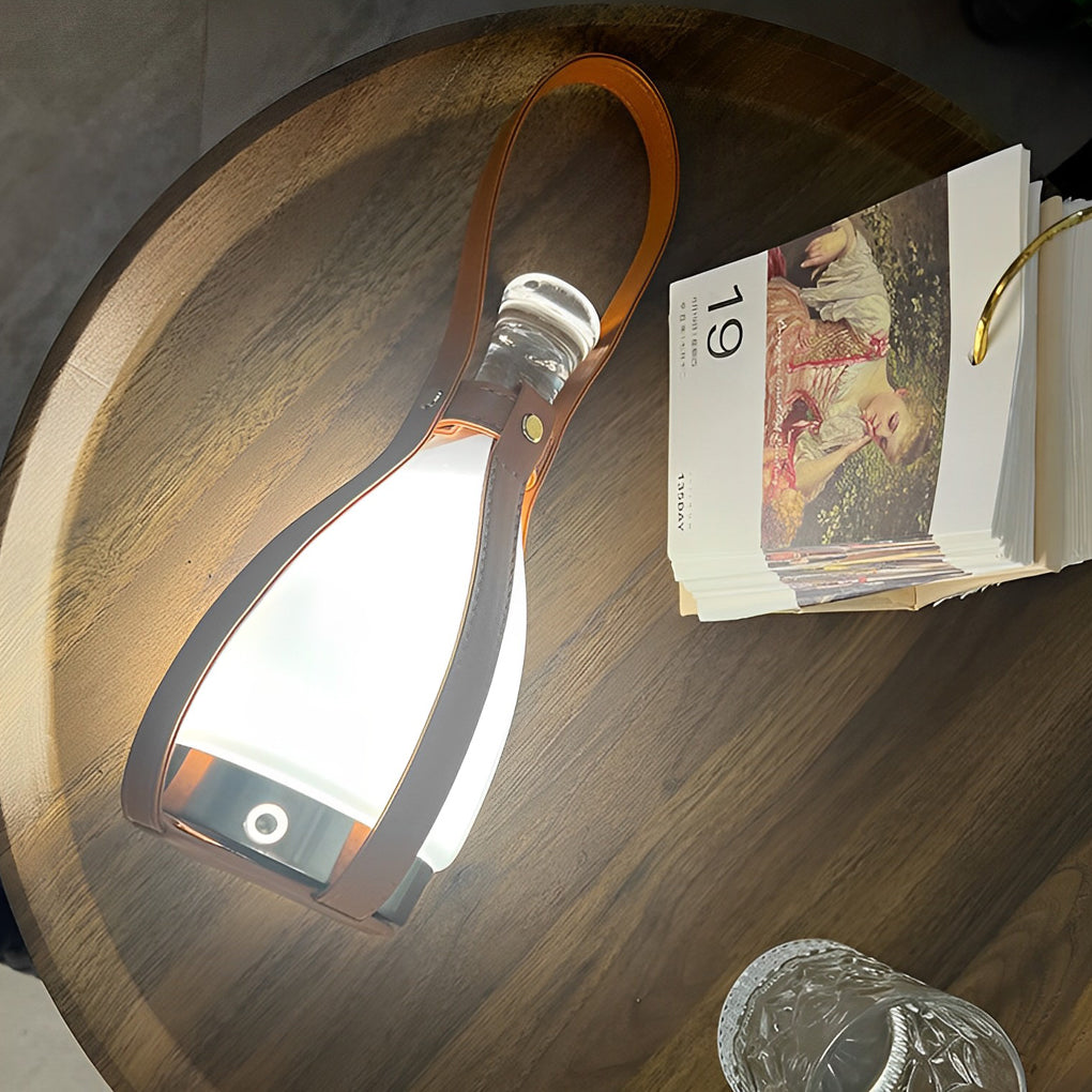 Modern Mid Century Cordless Lantern Table Lamp