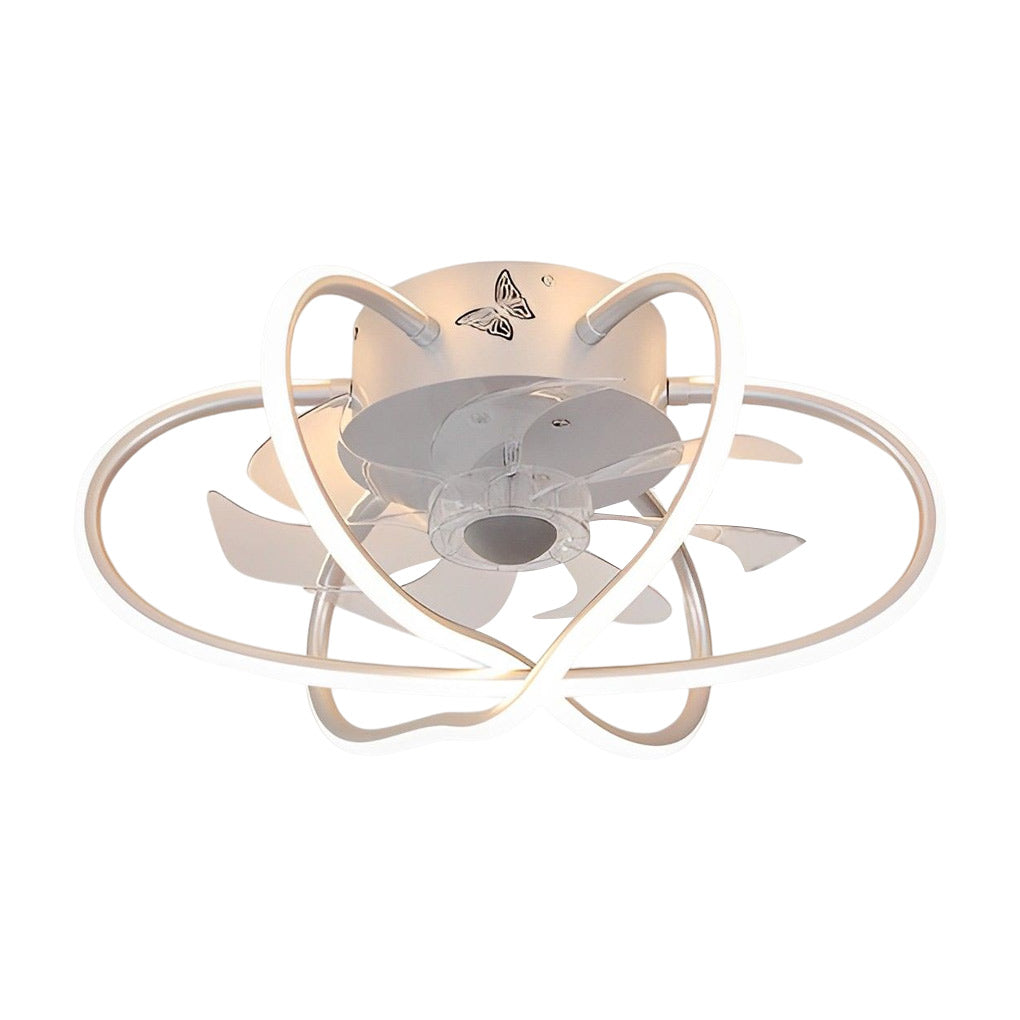 Round Flower Cage Ceiling Fans Lamp Ha082887