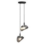 Curved Striped Glass Led 3 Step Dimming Smoke Gray Nordic Hanging Lights Li002763