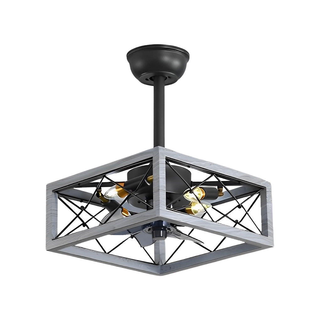 Retro Led Bladeless Ceiling Fans With Remote Ha084443
