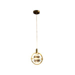 Round Semicircle Crystal Ball Ins Led Creative Modern Hanging Lights Fixture