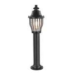 Industrial Aluminum Pathway Light with Caged Shade for Modern Landscapes