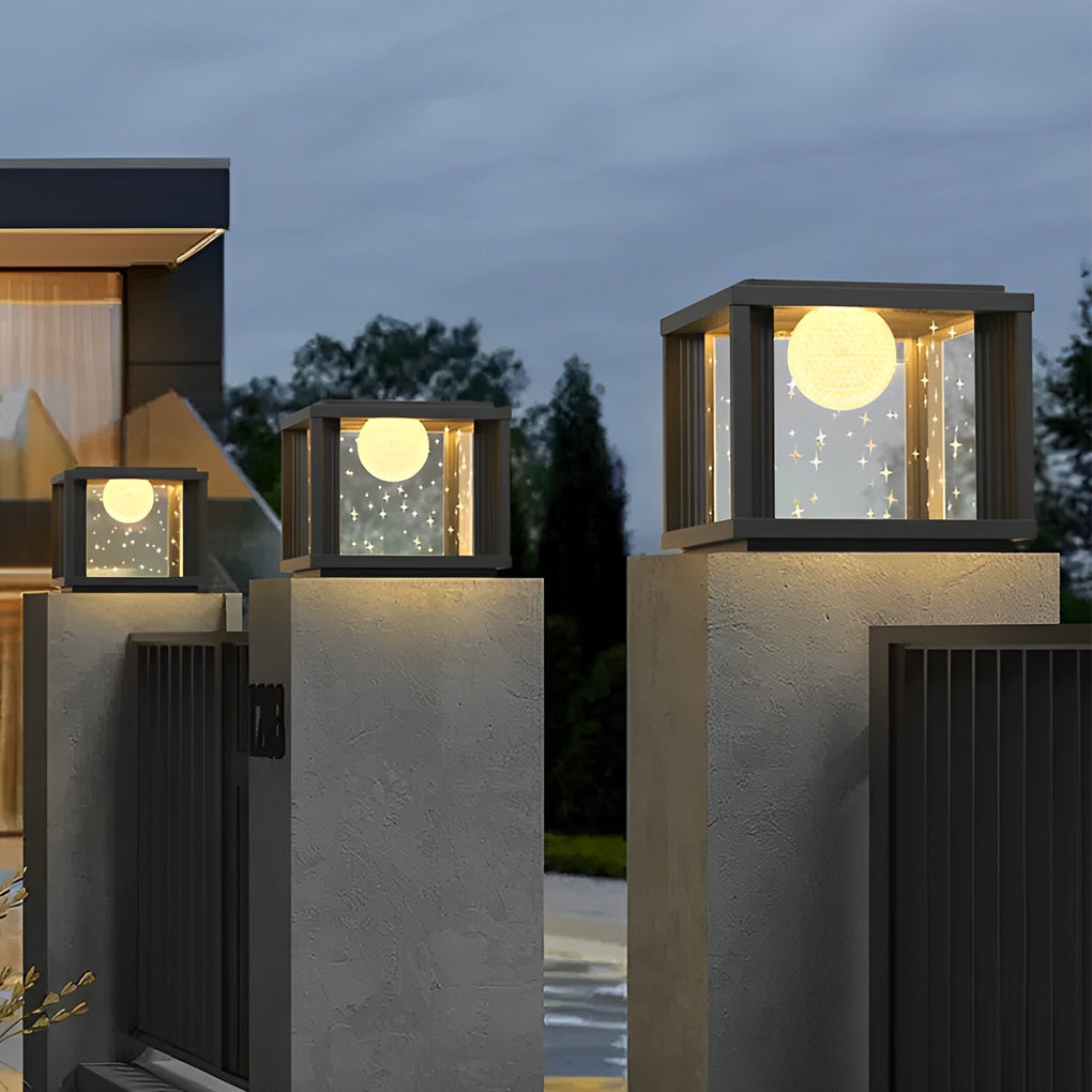 Square Led Waterproof Solar Fence Lamp Ha084274