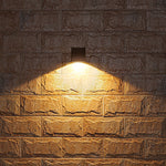 Geometric Outdoor Wall Sconce with Directional LED Light