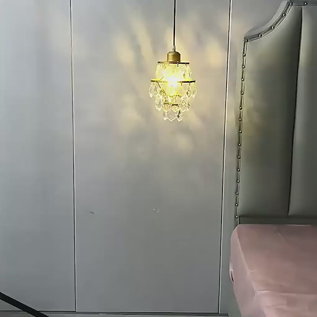 1 Light Mini Crystal Small Pendant Light