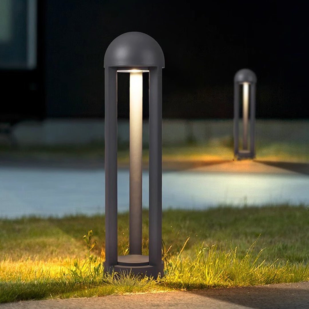 Modern Garden Bollard Light with Die-Cast Aluminum Body