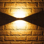 Nordic Minimalist Outdoor Up and Down Wall Light in Black Aluminum