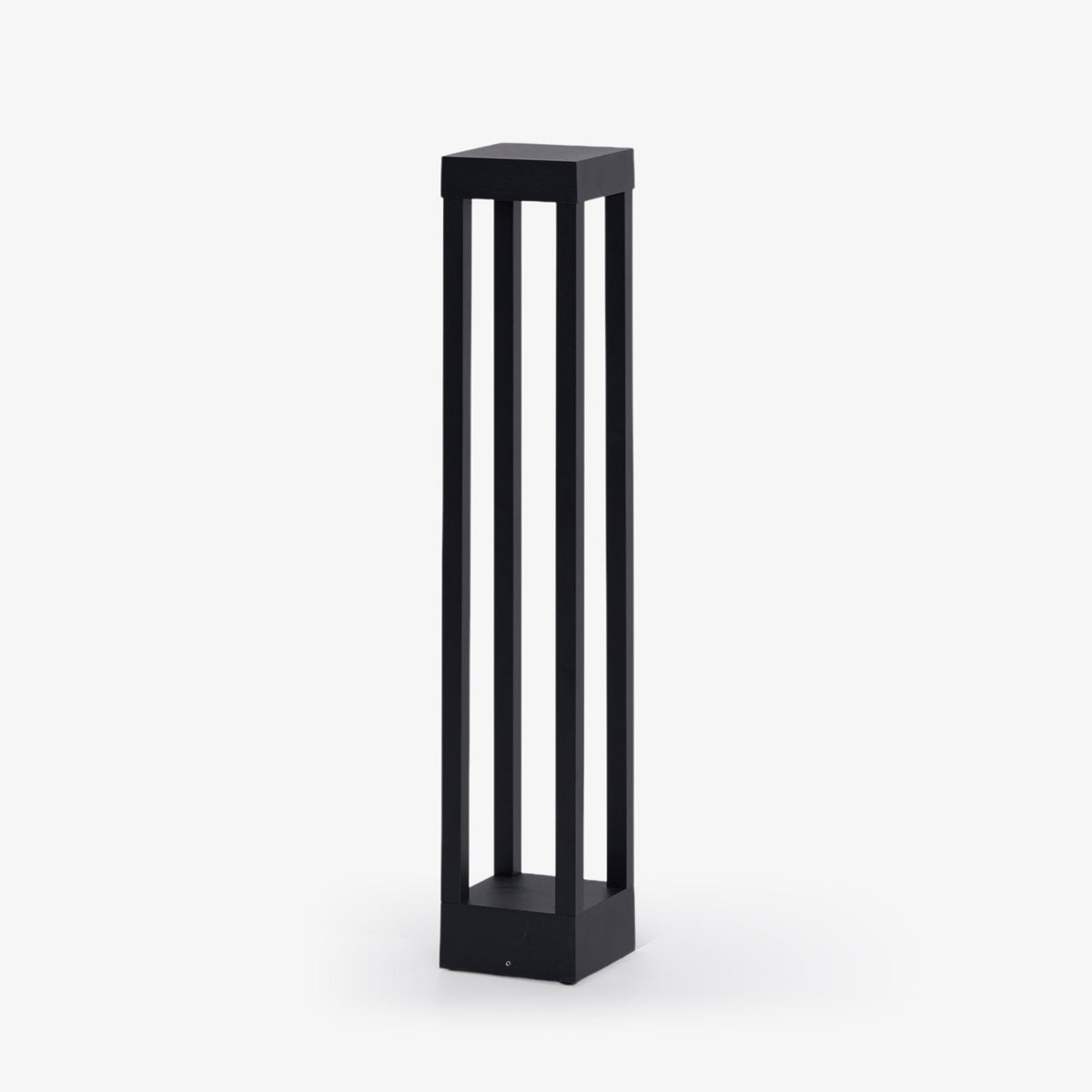 Obsidian Post Outdoor Bollard Light – Minimalist Black Aluminum LED