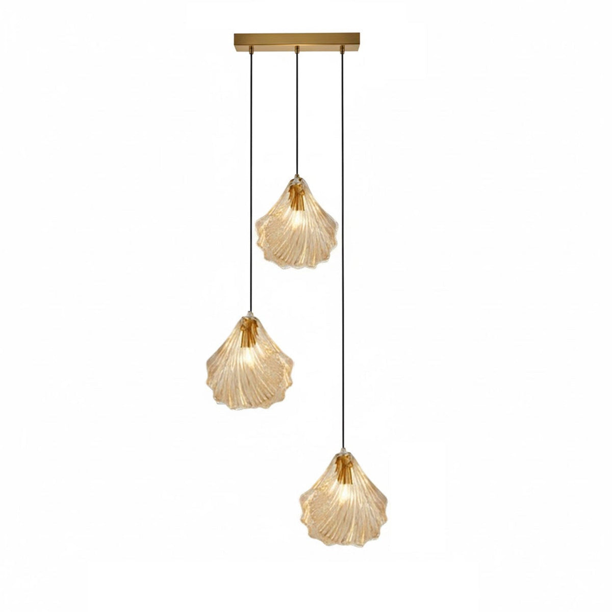 Shell Mini Pendant Light – Hand-Blown Glass & Brass