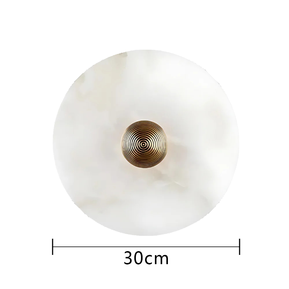 Modern Sipmple Round Alabaster Wall Light
