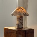 Marbelle Onyx Table Lamp – Hand-Carved Natural Stone Bedside Light