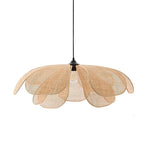 Retro Floral Rattan Pendant Lamp