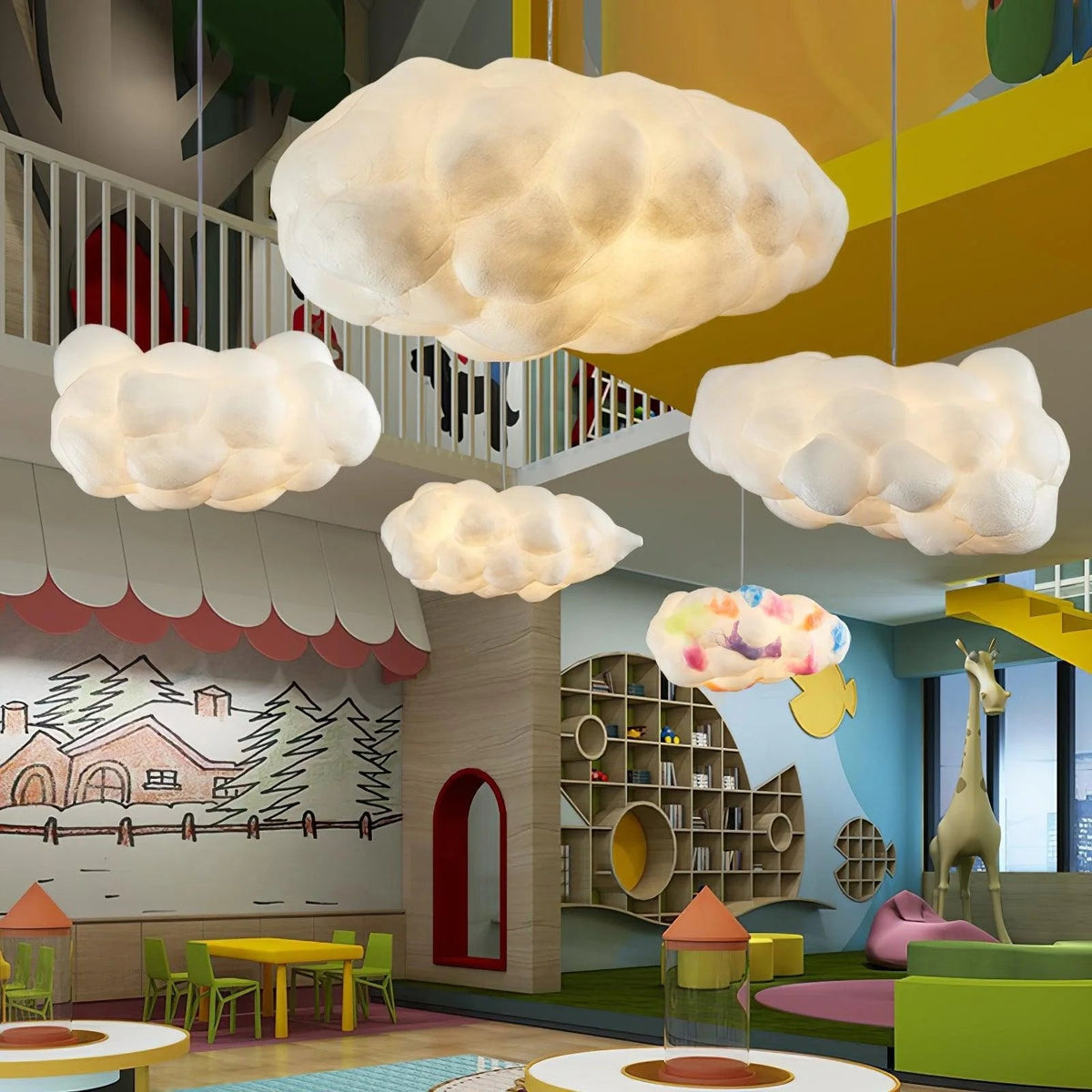 Personalized Restaurant Cloud Shaped Ceiling Lamp