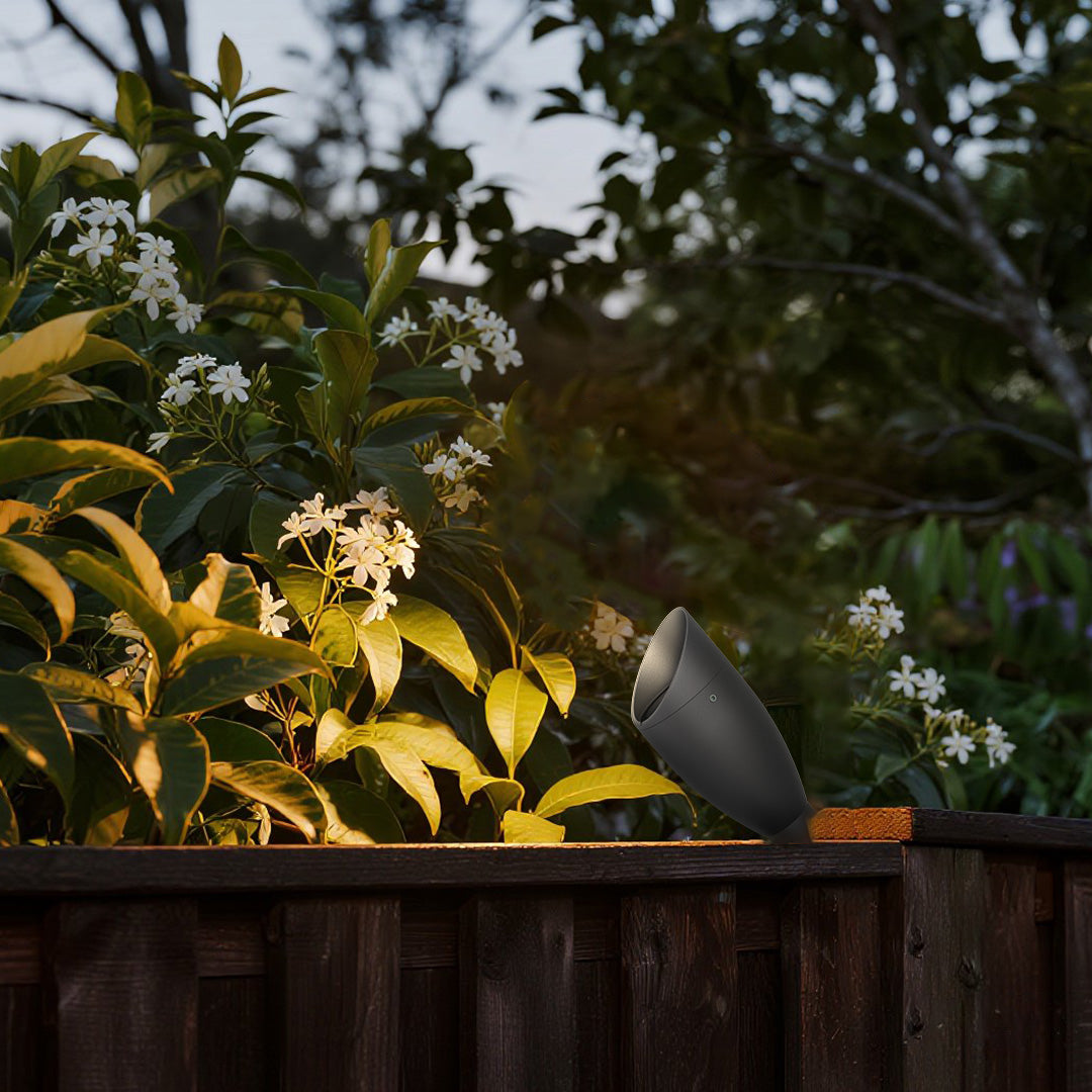 Minimalist IP65 LED Outdoor Spotlight in Sand Gray