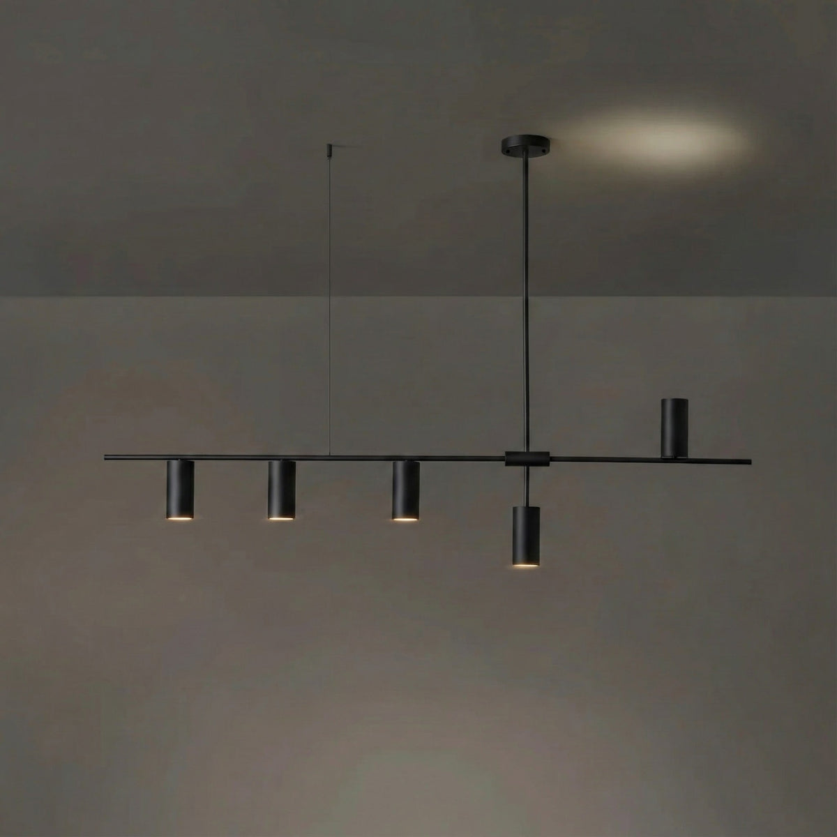 Cassandra Linear Chandelier – Modern Gold & Black Pendant Light for Kitchen Island