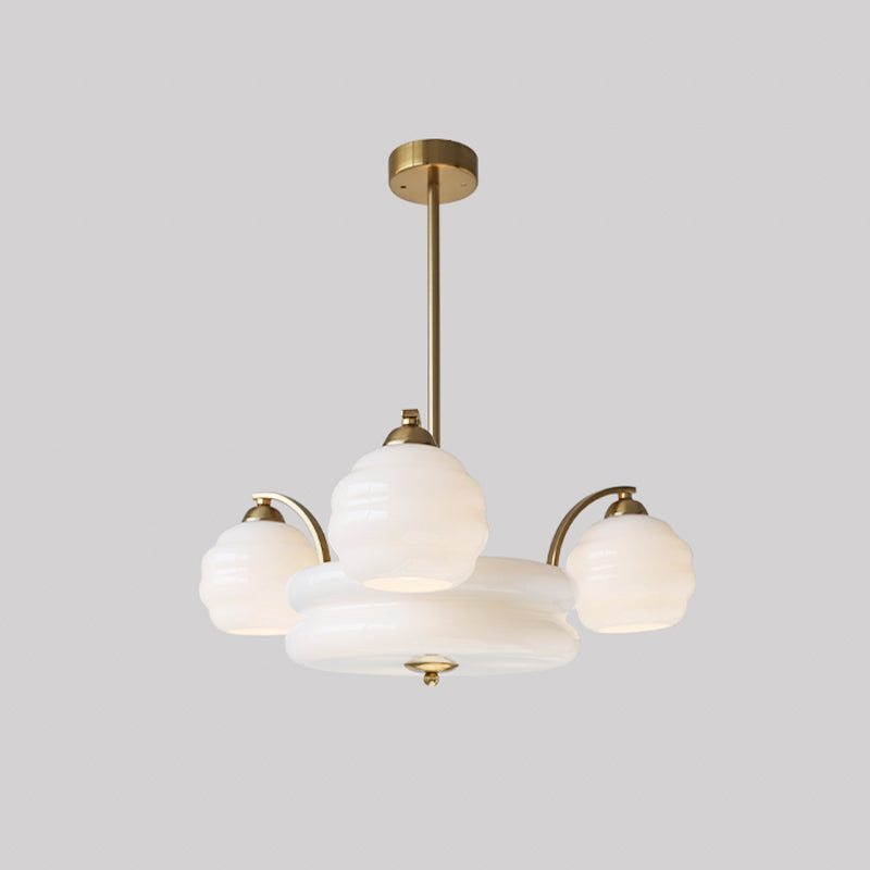 Opaline Art Deco Chandelier 3