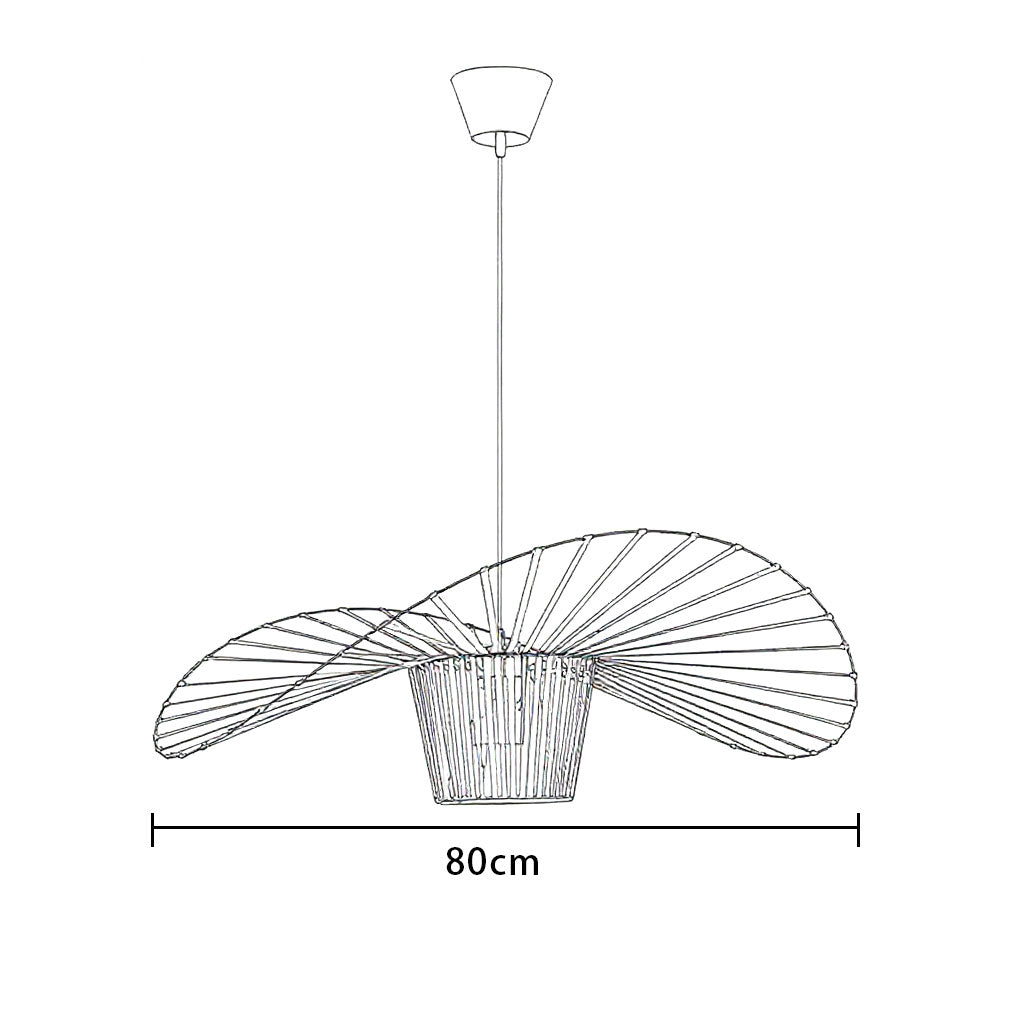 Modern Simple Fabric Hat Shape Pendant Light