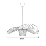 Modern Simple Fabric Hat Shape Pendant Light