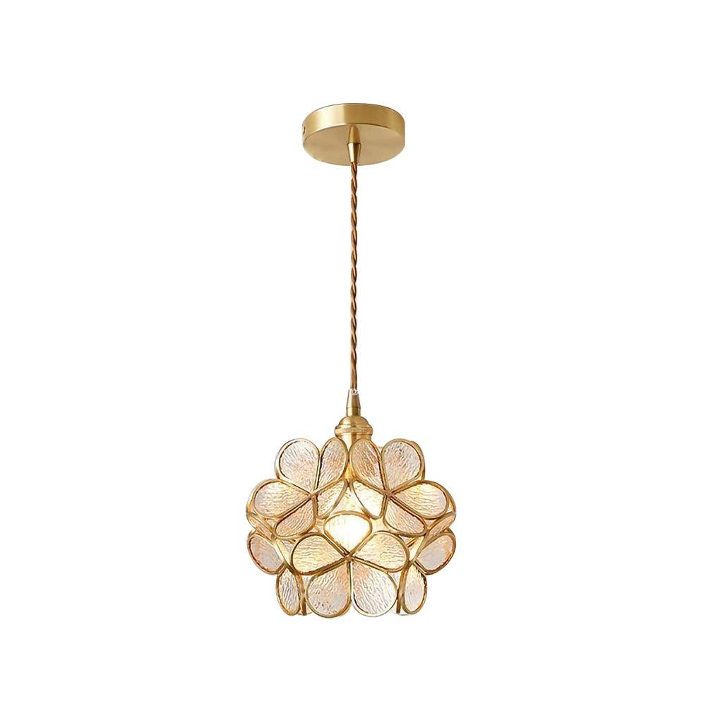 Floral Glass Pendant Light