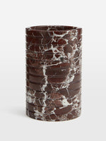 Rosso Levanto Marble Vessel Sculptural Table Lamp