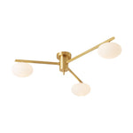 Jasper Modern Semi Flush Ceiling Light in Black or Copper, 3-6 Lights
