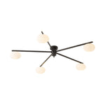 Jasper Modern Semi Flush Ceiling Light in Black or Copper, 3-6 Lights