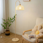 Rattan Bend Floor Lamp