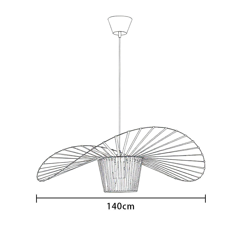 Modern Simple Fabric Hat Shape Pendant Light