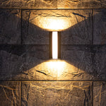 Modern Black Outdoor Wall Sconce with Integrated LED Lighting