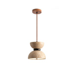 Vireo Travertine Pendant Light – Sculptural Stone LED Hanging Lamp for Modern Interiors