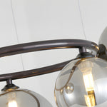 5 7 9 Light Glass Ball Circular Contemporary Chandelier With 3 Step Dimming