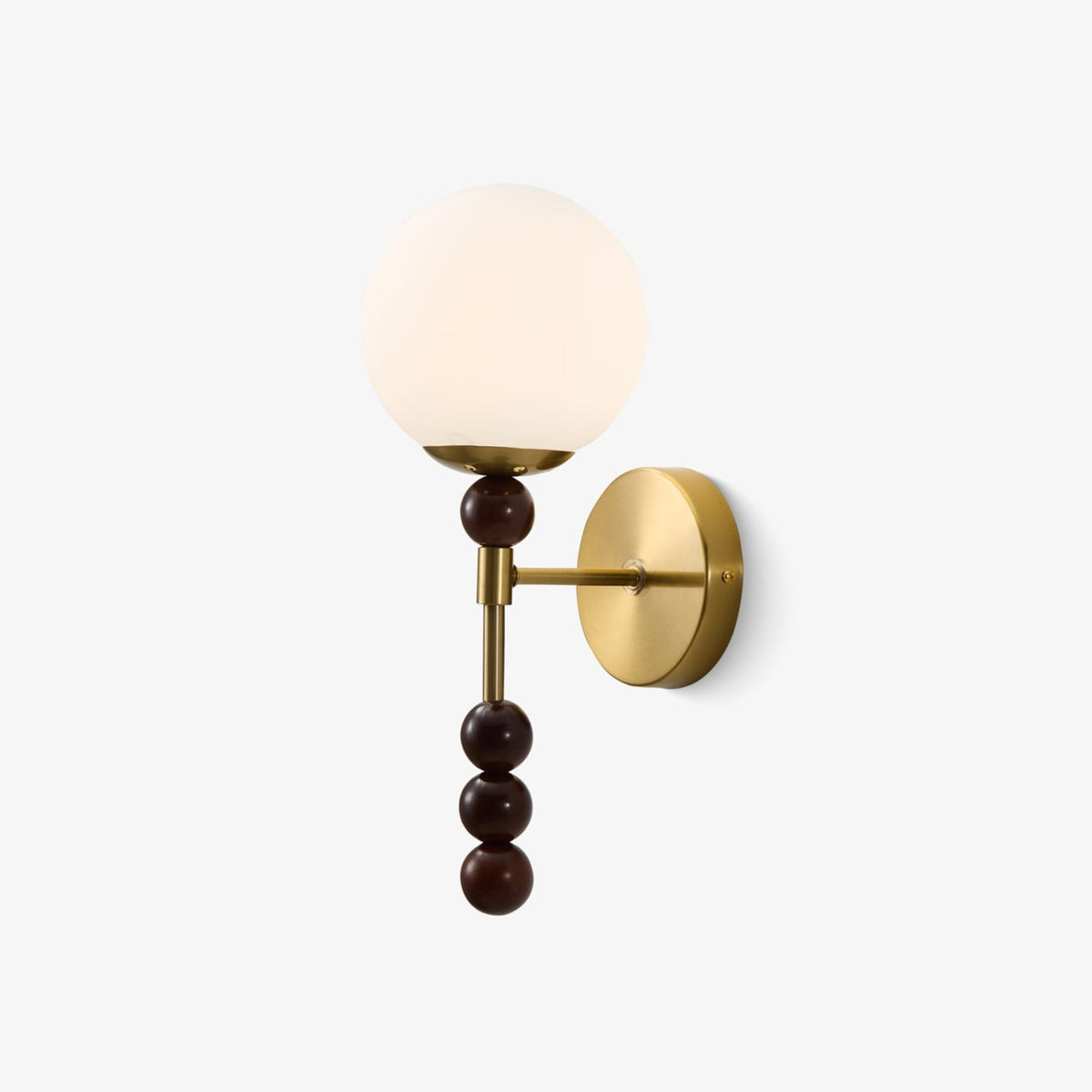 Colette Globe Wall Sconce in Gold or Walnut | Modern Luxury Lighting