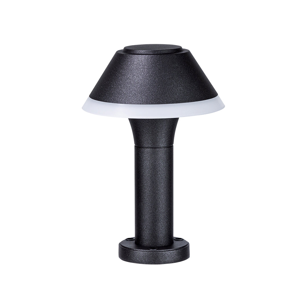 Nordic Minimalist Outdoor Bollard Pathway Lights, 12W LED Landscape Lighting in Black