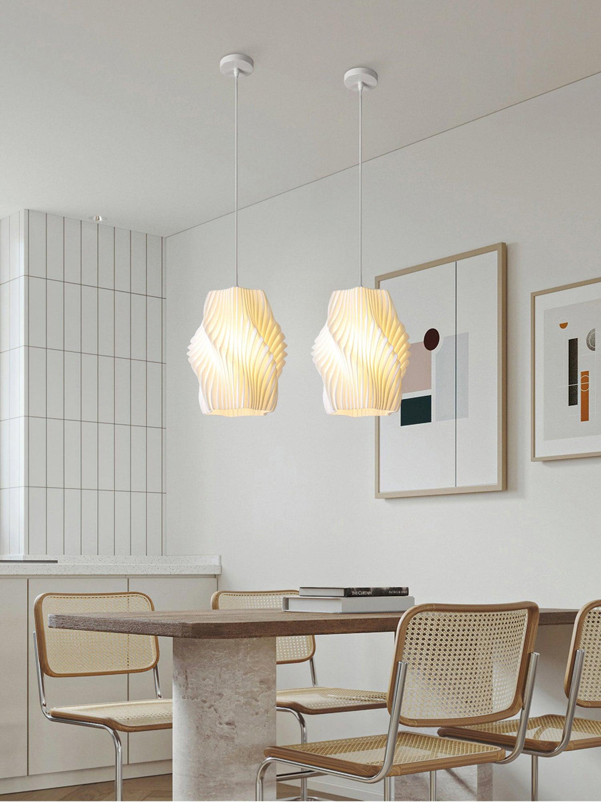 Sculptural 3D Printed Acrylic Pendant Light for Modern Interiors