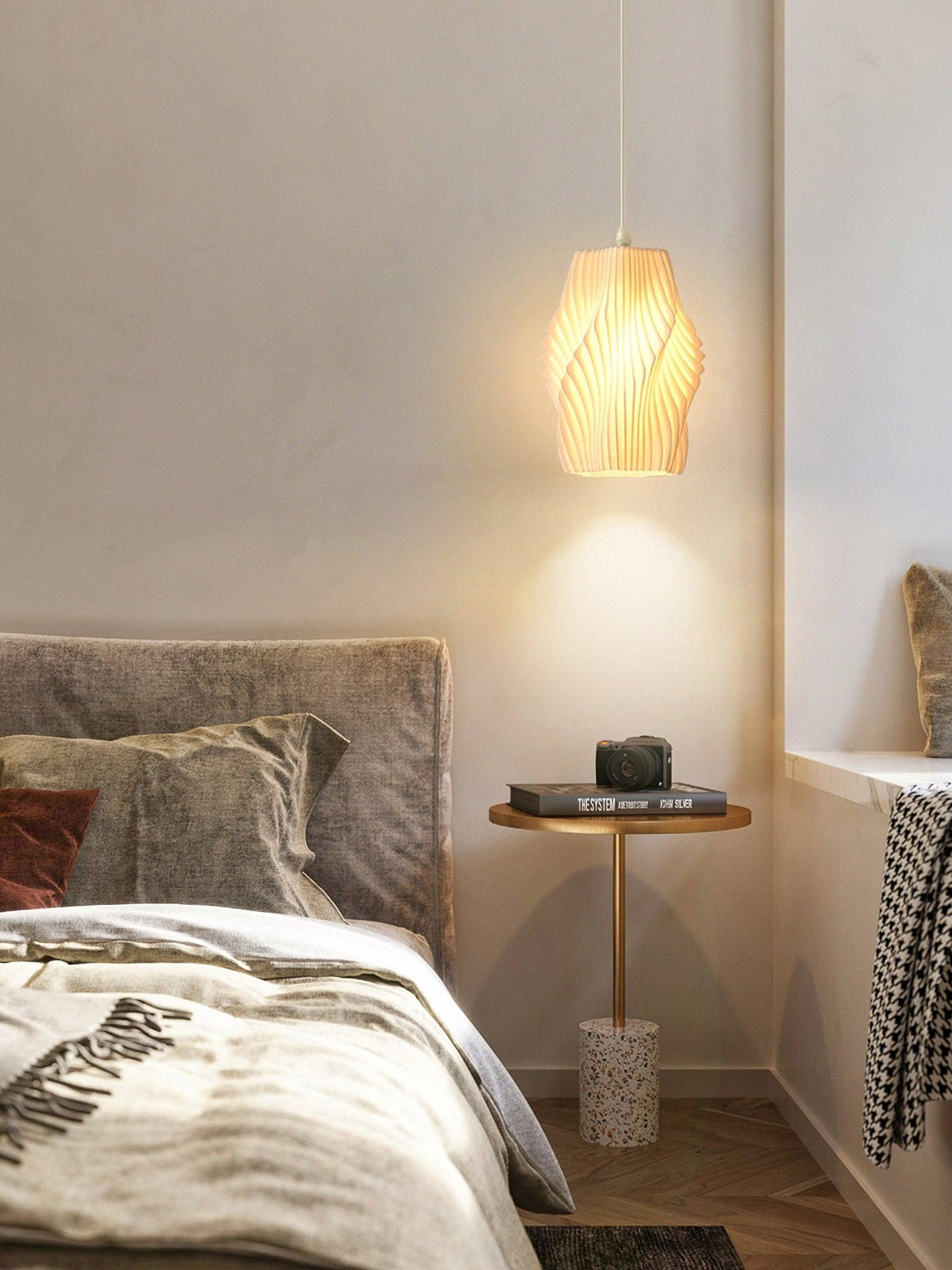 Sculptural 3D Printed Acrylic Pendant Light for Modern Interiors