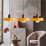 Three Head Bauhaus Style Minimalist Glass Pendant Light